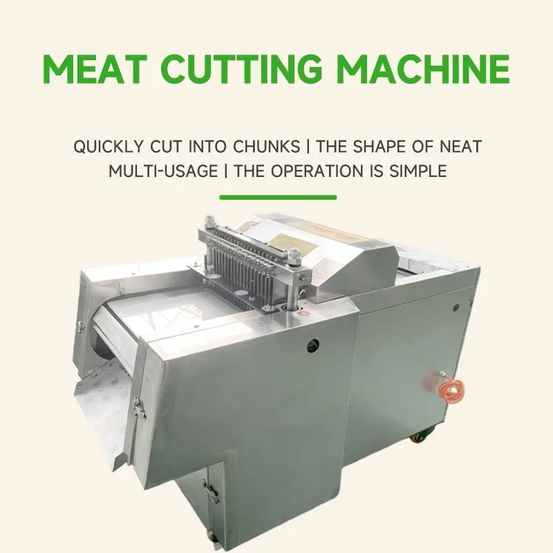 Commercial Automatic Chicken Cutter Machine Multifunctional Meat Cubing Dicer For Duck Goose Ribs Pig Feet Frozen Fresh Meat