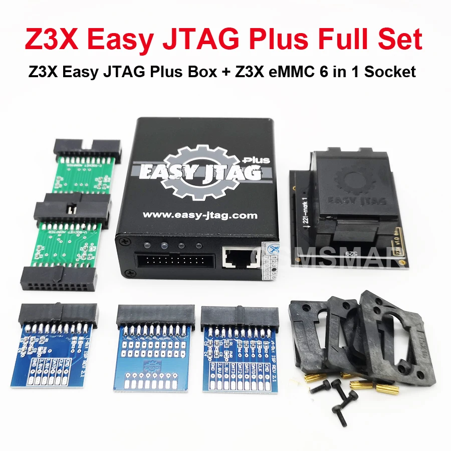 2025 NEW  Z3X Easy JTAG Plus Full Set  Easy JTAG Plus Box  eMMC Socket ( BGA153/169, BGA162/186, BGA221, BGA529 )