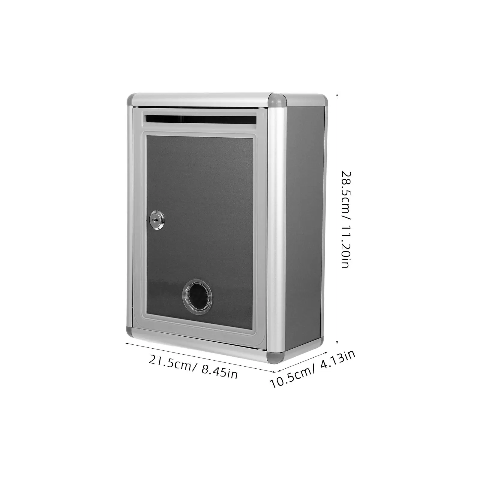 Wall Mounted Metal Lock Box Large Capacity Lockable Suggestion Donation Box Mail Collection Public Voting Complaint Mailbox