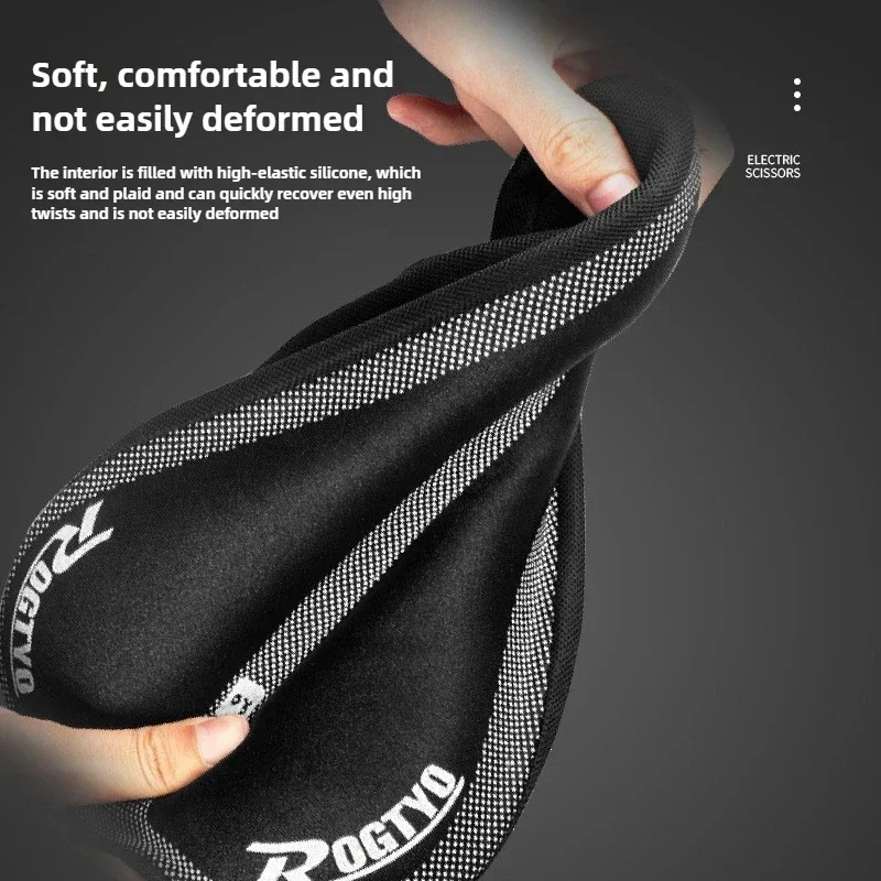 

Силиконовое велосипедное сиденье, дышащее велосипедное седло, мягкое утолщенное сиденье для горного велосипеда, подушка для сиденья велосипеда, гелевая подушка, чехол