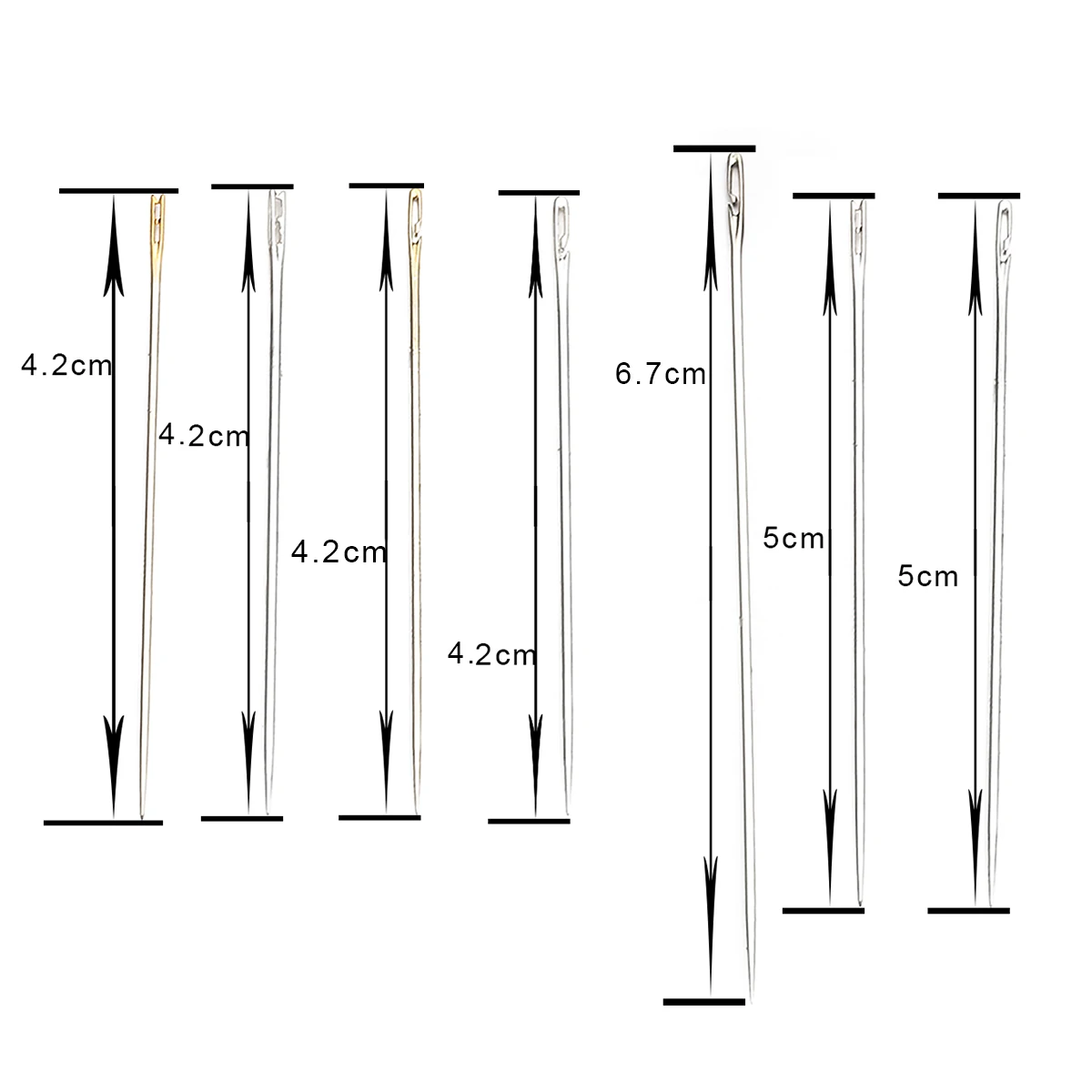 6-12 pz/set ago cieco aghi in acciaio per filettatura automatica foro laterale ago per cucire per anziani accessori per cucire domestici cuciti a