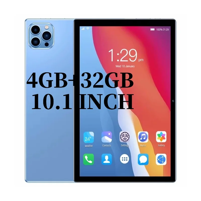 

10,1-дюймовый поддерживающий 2G\3G\4G телефонный звонок, планшетный ПК, 4 ГБ ОЗУ, 32 ГБ ПЗУ, Type-C M31, Android 8,1 MT6750, четырехъядерный процессор, двойная камера, SIM-карта
