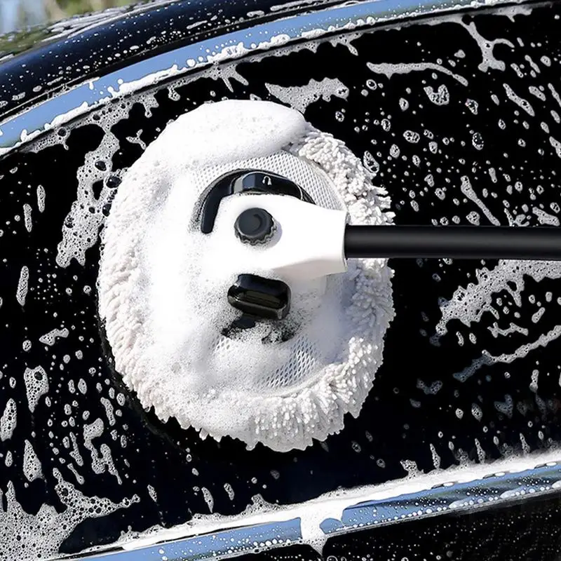 Spazzole per auto per lavare Spazzole per auto con design ad asta telescopica a 3 sezioni Spazzola per lavaggio camper Spazzola per pulizia auto Mop