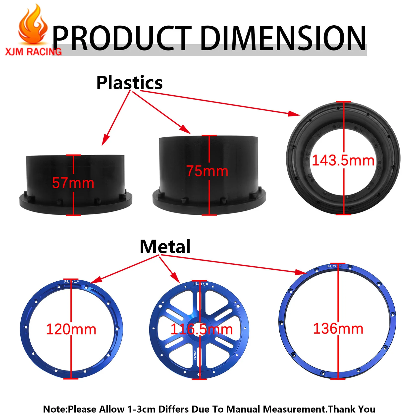 All-terrain voor- of achterband of metalen wielnaaf voor 1/5 Hpi Rofun Rovan Kingmotor Mcd Redcat Rcmk Baja 5B SS Truck Rc Auto Onderdeel
