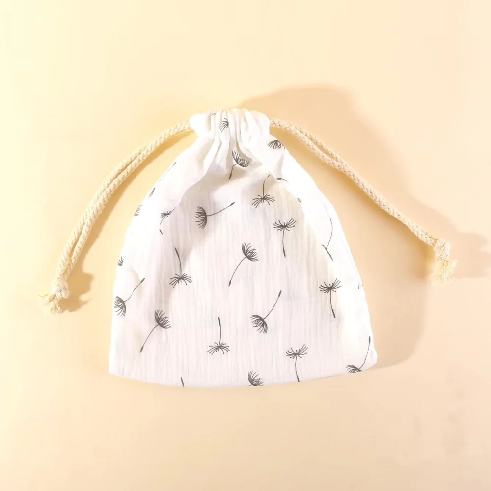 20-częściowy niestandardowy bawełniany muślinowy wózek wiszący kieszonkowy ręcznik dziecięcy etui na pieluchy dziecięce torby do przechowywania ze sznurkiem