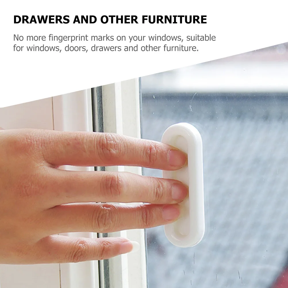 

12Pcs Plastic Adhesive Cabinet H les Door Window Pull Stick Home Accessory Durable Self Adhesive Hardware