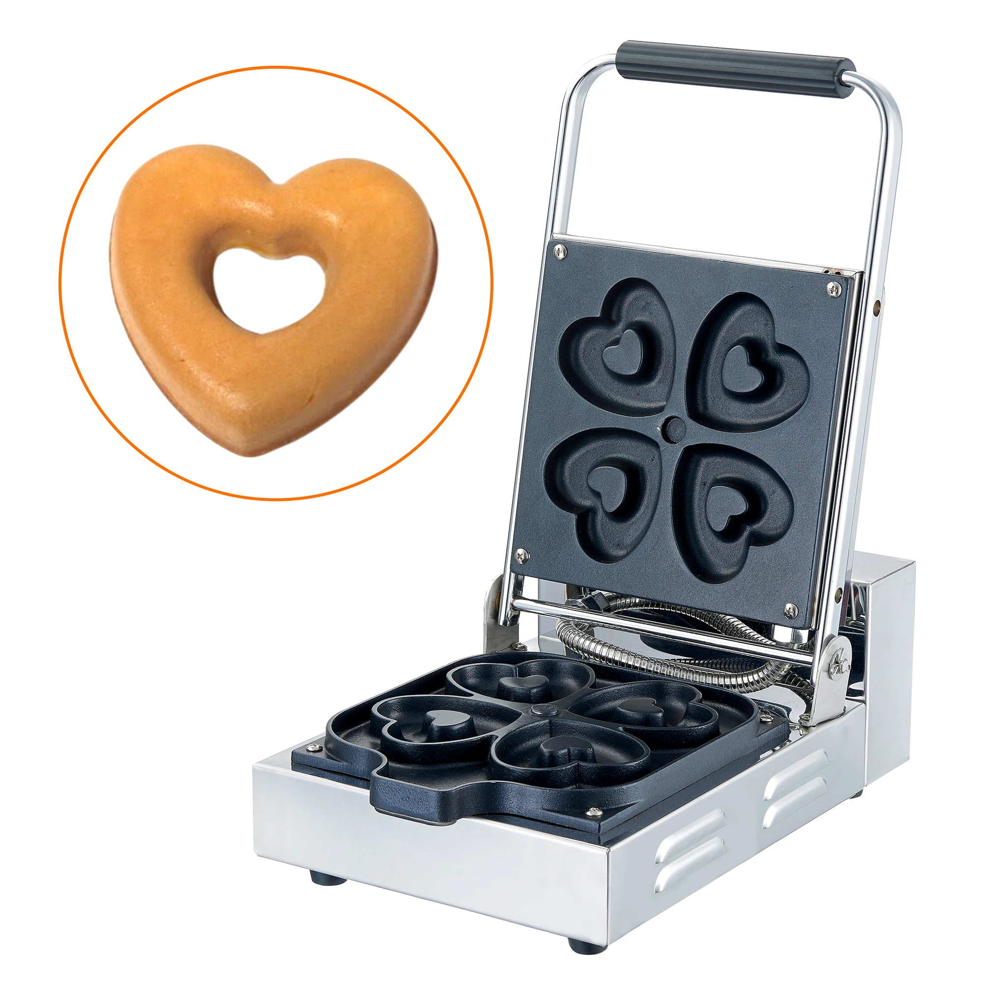 Commercial Electric Heating Mini Donut Machine Stainless Steel Heart Shape Donut Making Machines