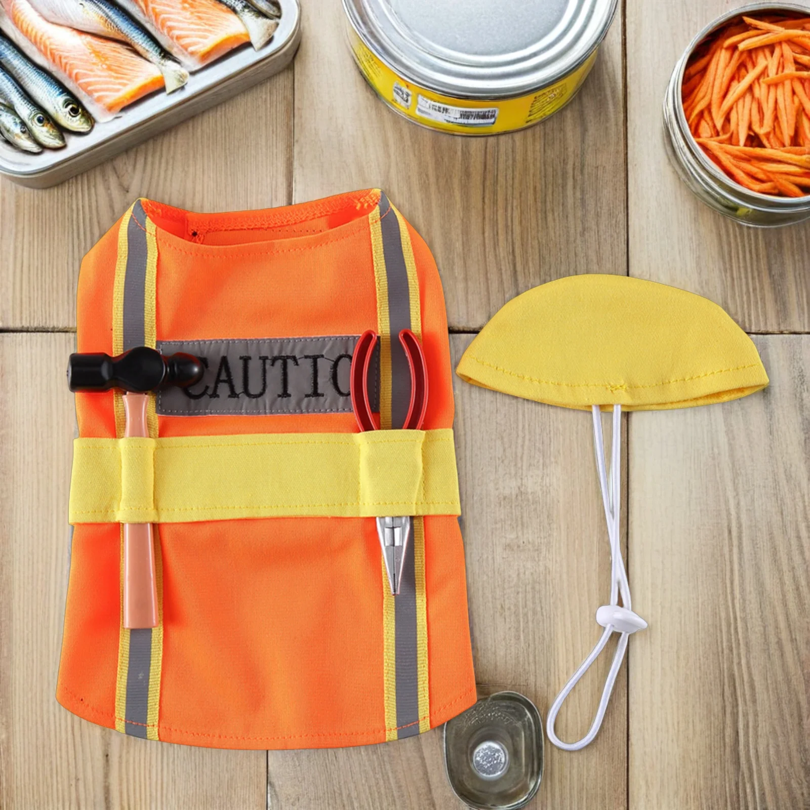 

Wearable Dog Costume for Pets Stylish Engineer Look Festival Dog Clothes Breathable Non- Design for Outdoor Walks and