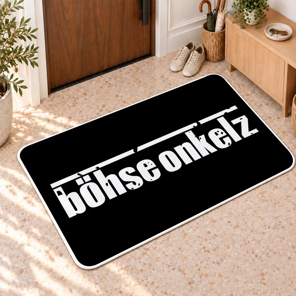 Germany B-Bohse O-Onkelz Band Floor Mat Flannel Rug Soft Non Slip Door Mat For Bathroom Bedroom Kitchen Living Room Home Decor