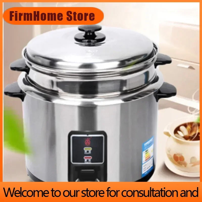 FirmHome StoreUpgrade Stainless Steel Rice Cooker Double-bottomed Food Grade Interior Liner Household Rice Cooker