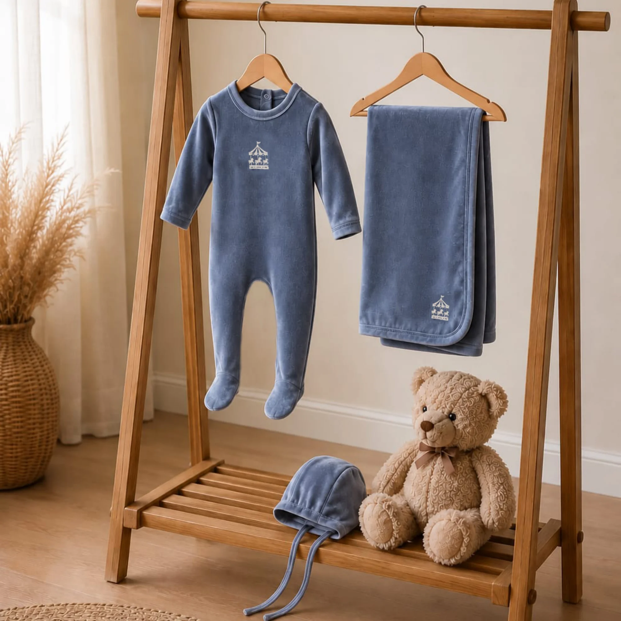 2026 Mali's AW Baby Boutique Velvet Newborn Footies Hats High Quality Blankets Toddler Girls Boys Print Clothing 3m-18m