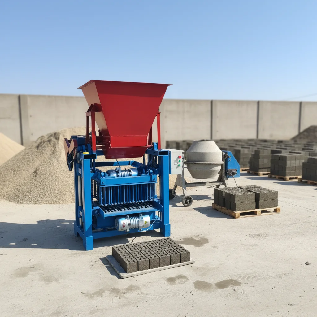 Plastic Brick Making Machine Recycled Concrete Block Cement Clay Interlock Manual Red Mud Bricks Making Machinery Automatic Mix