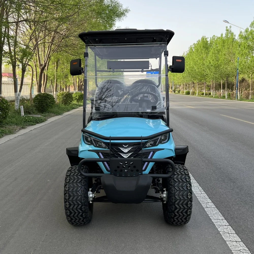 2026 Latest Design 4 Seater Electric Golf Cart 72V/48V Lithium Sound Bar Speaker Electric Golf Cart Club Car