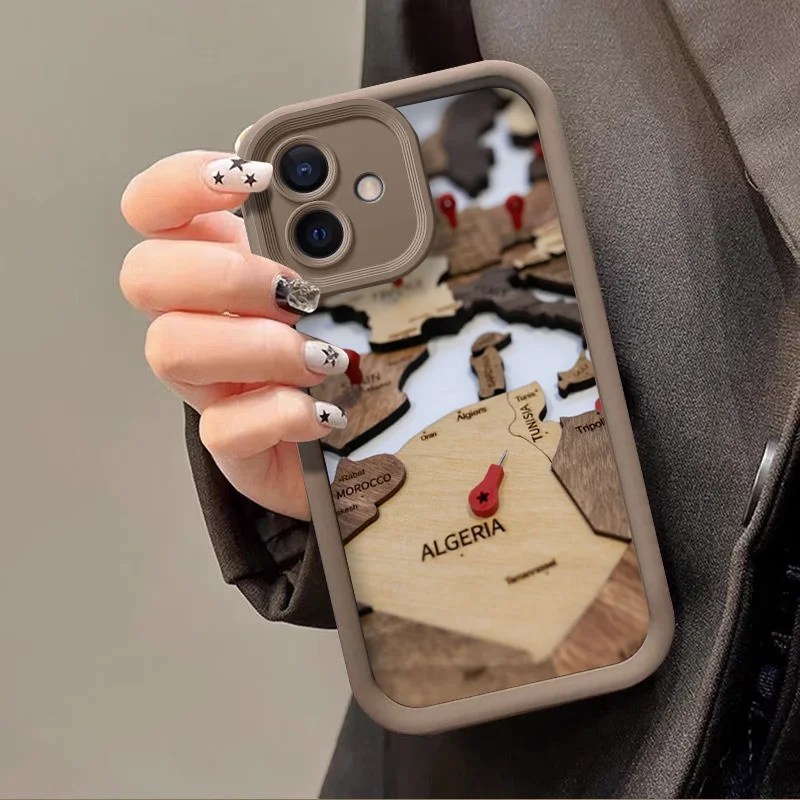 الإبداعية خريطة العالم لغز مطبوعة جراب هاتف ل Xiaomi Redmi ملاحظة 14 13 12 11 10 برو زائد 8 9 12 S 11T K60 5G لينة غطاء Fundas #5