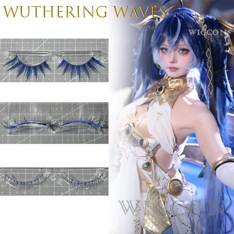

Wuthering Waves IUNO Косплей Ресницы на заказ Ombre Аниме Накладные ресницы для конвенции Хэллоуин Рождество Kawaii