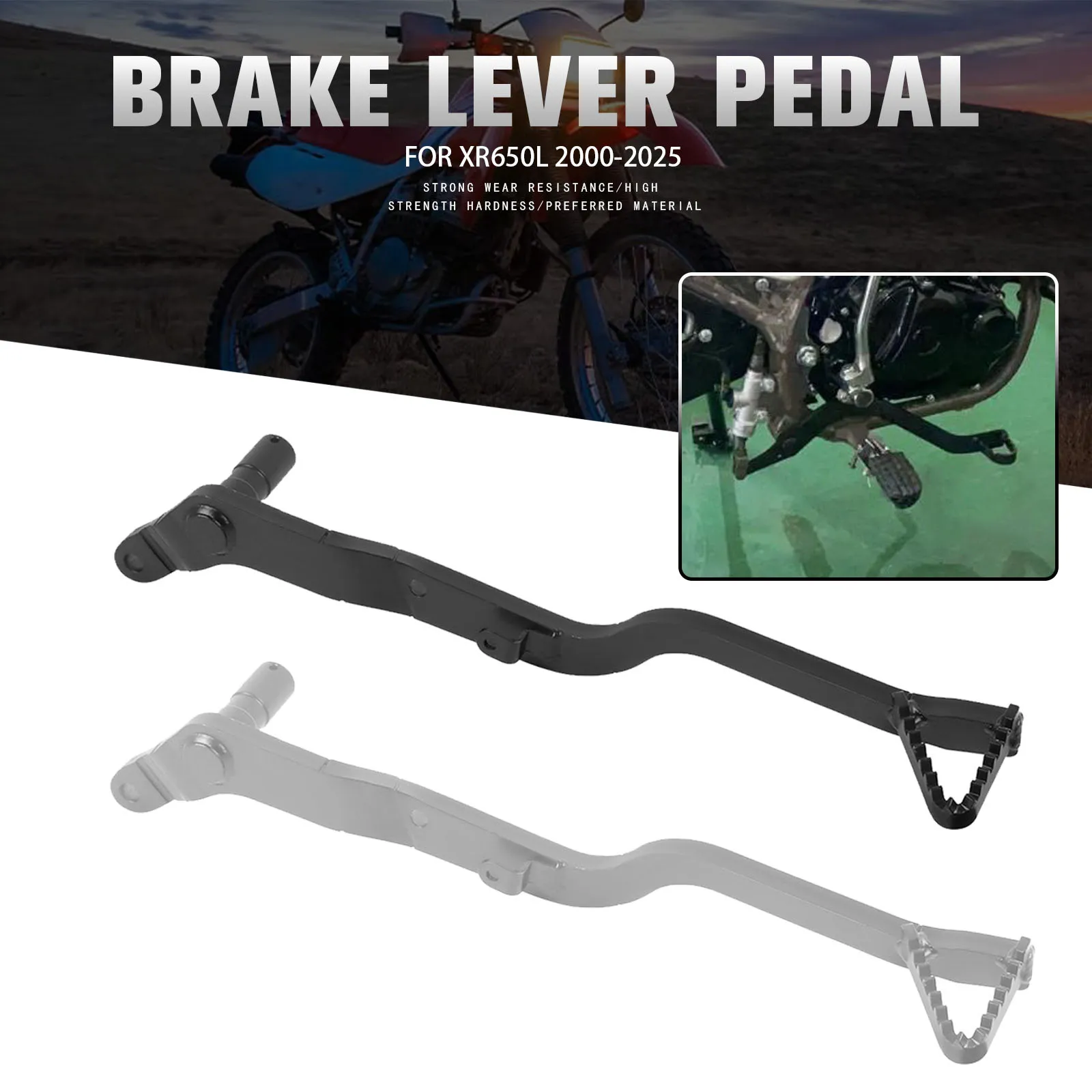 xr650lフットブレーキレバーペダル-ホンダxr650-l-xr-650l-xr-650-l-2000-2025-2024-オートバイフットペグブレーキレバーアクセサリー