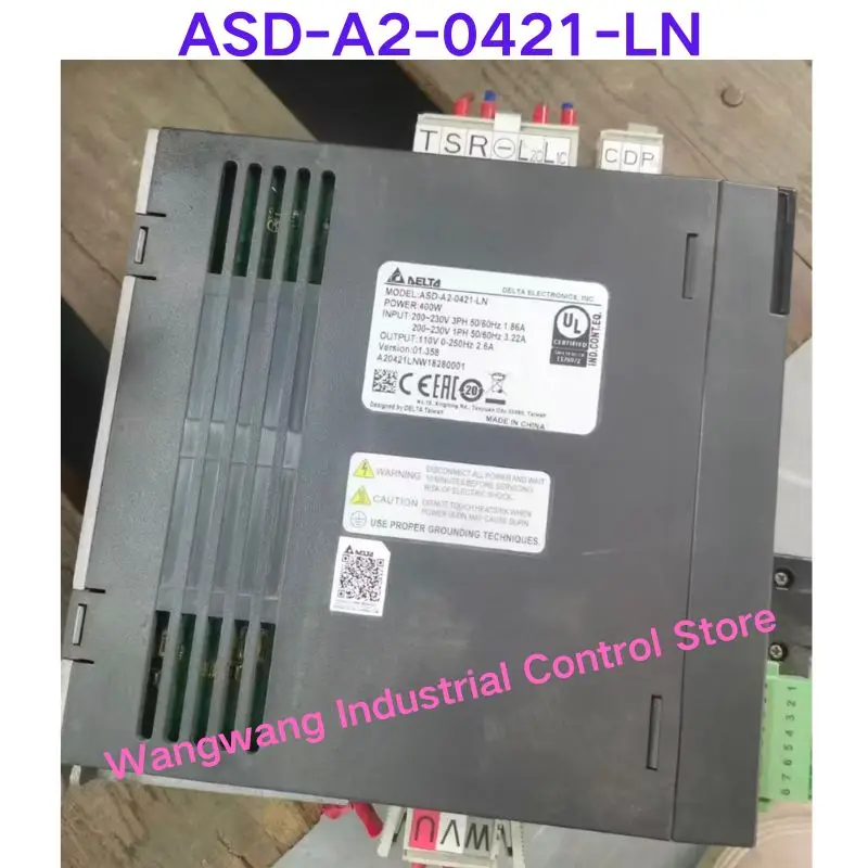 Second-hand test OK , ASD-A2-0421-LN servo driver, 400W