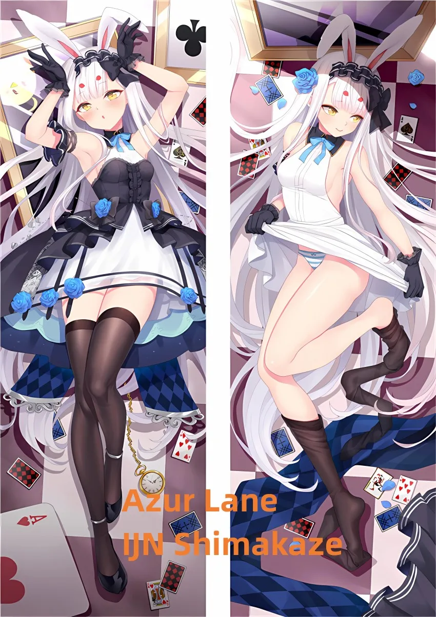 

Dakimakura Anime Pillow Case Azur Lane IJN Shimakaze Double-sided Print Of Life-size Body Pillowcase Gifts Can be Customized