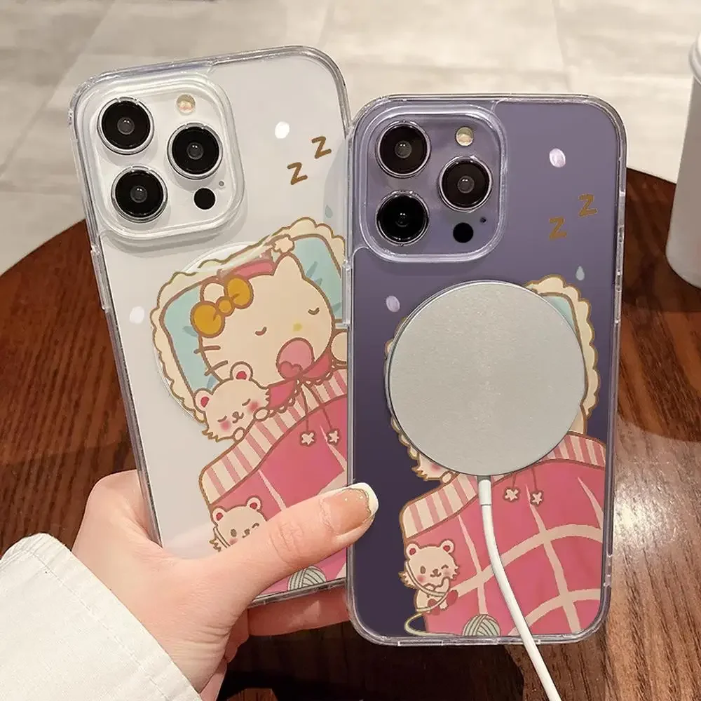 Sanrio Hellokitty Iphone 16 Promax étui Iphone 16/15/14/13/12/11/x/xs/xs Max/pro Max femme Iphone 13 étui Sanrio Kt mode