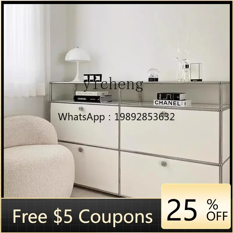 

medieval small apartment dining side cabinet stainless steel module furniture decorative cabinet