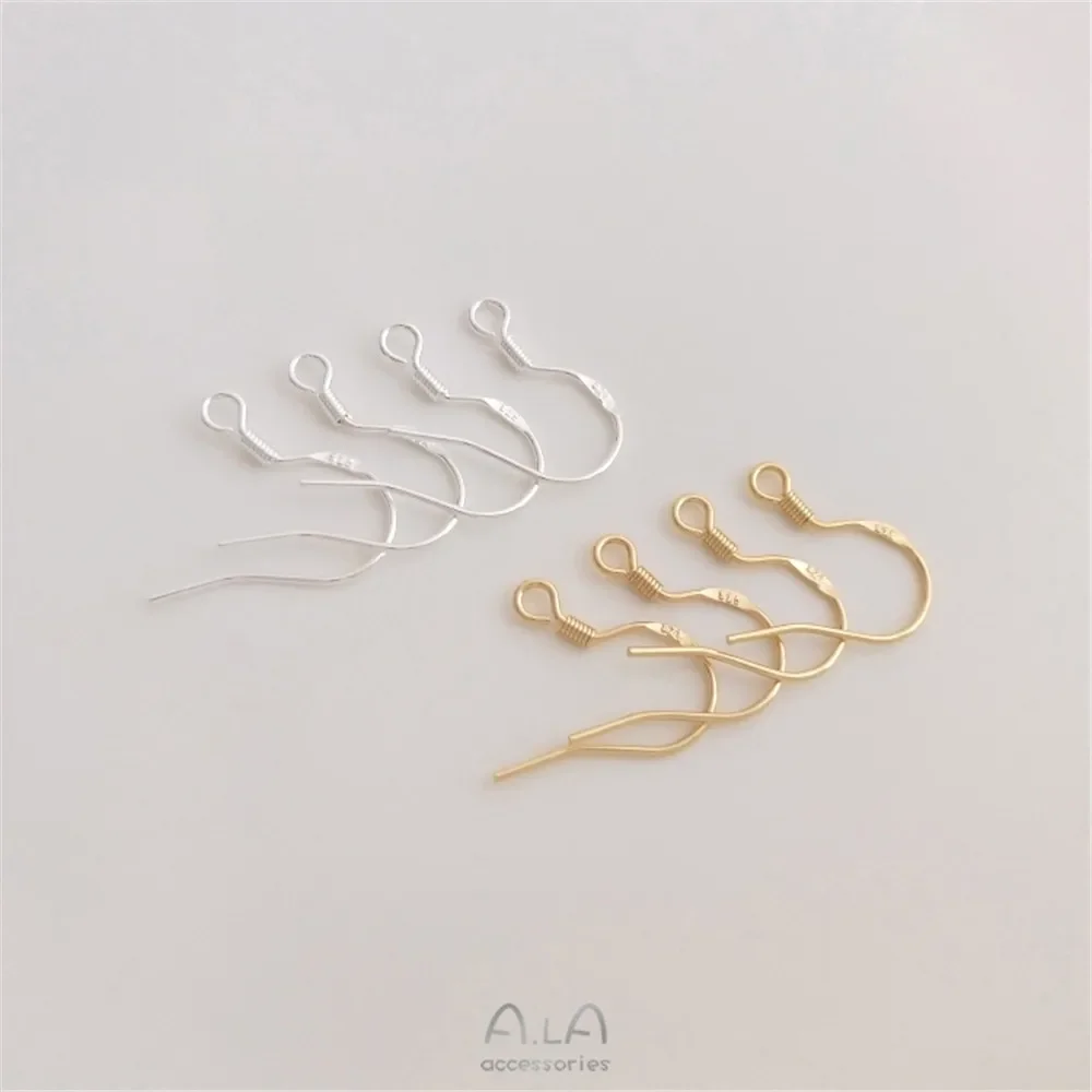 

925 steel seal 14K gold spring earring hook DIY earring accessories basic accessories gold silver earring hook material