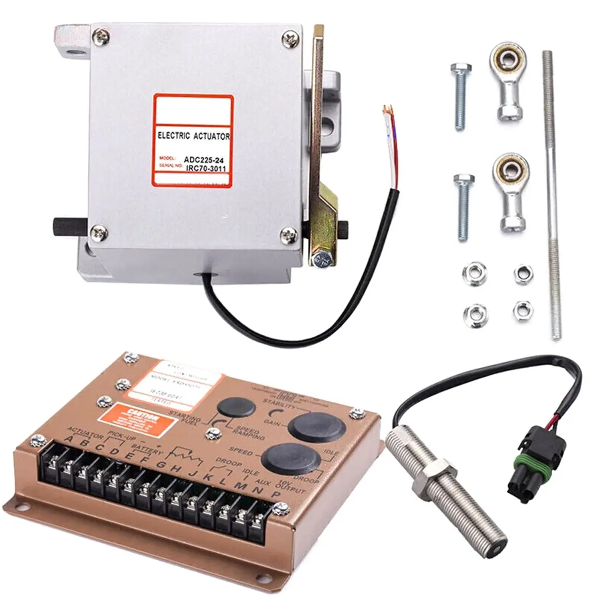 【Limited Offer】ADC225-24V 24V Actuator ADC225-24 with Speed Controller ESD5500E & Pickup Sensor 3034572 for Generator