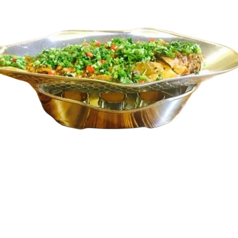 Commercial Grilled Fish Plate – Fish-Shaped Baking Tray with Oven Rack & Aluminum Hot Pot Set for Kitchen