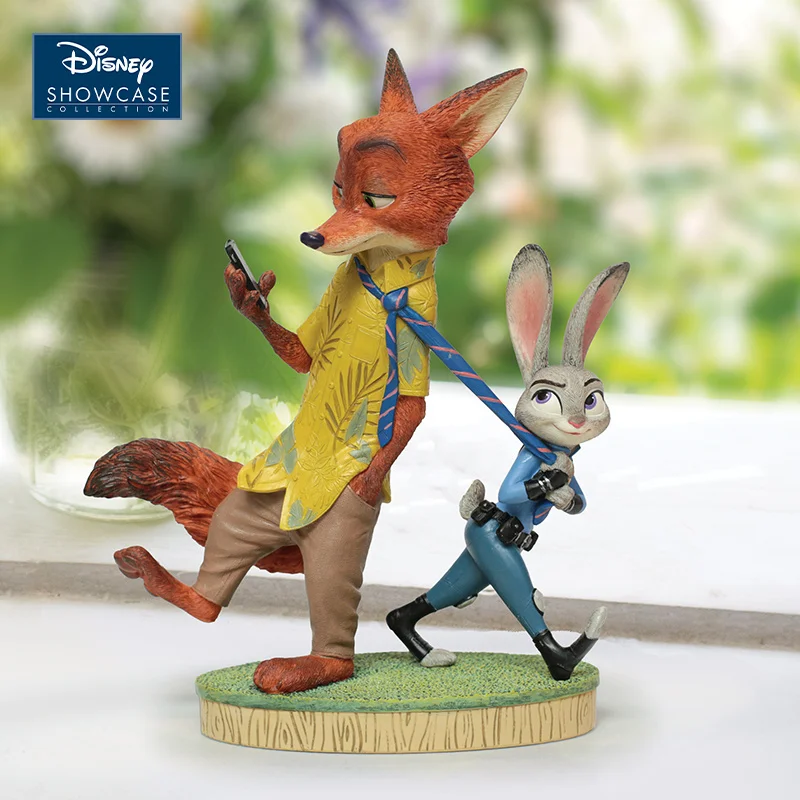 Disney Cartoon Zootopia Nick Judy Statues Model Toys 19cm Ornaments Collectible Figures Doll Birthday Christmas Gifts For Friend