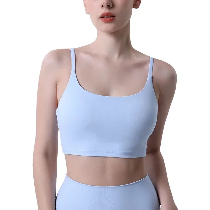 Tinta unita donna Fitness reggiseno collant Yoga gilet ad alta resistenza antiurto palestra sport Top Sexy biancheria intima traspirante per le donne palestra