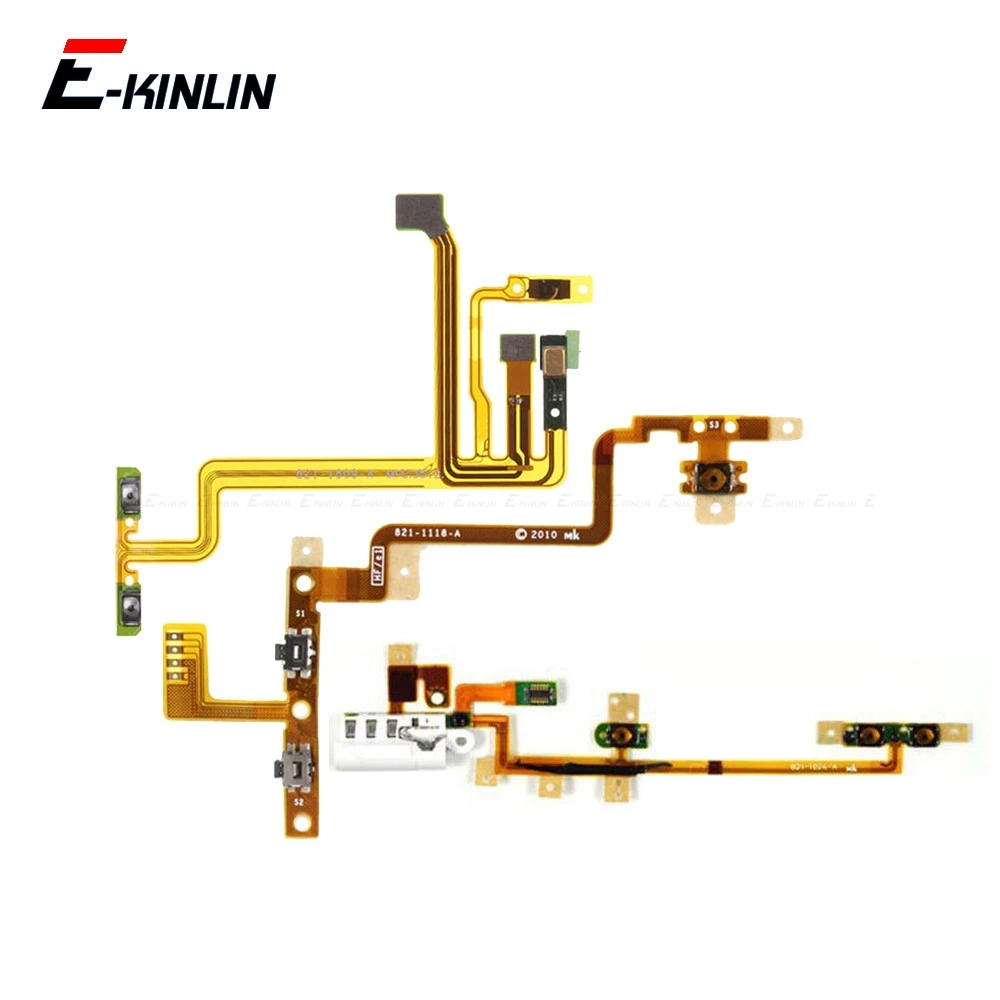 Volume Button Power Switch On Off Button Flex Cable For iPod Touch 2 3 4 5 Nano 6 7 Up Down Button Replacement Parts