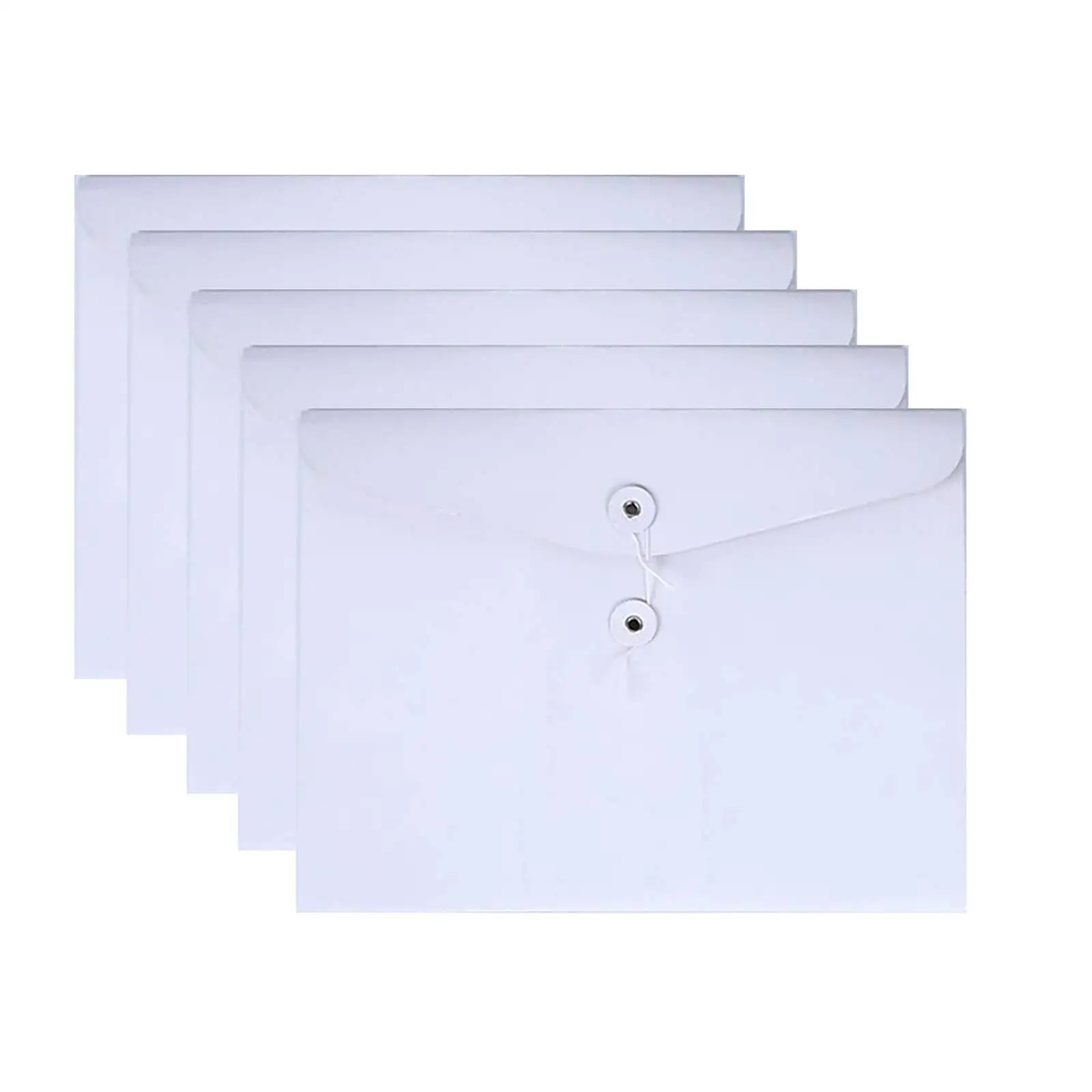 5pcs Kraft A4 String File Folder Envelope Pockets Project File Document Holder File Organizer Kraft Document Wallet For Office