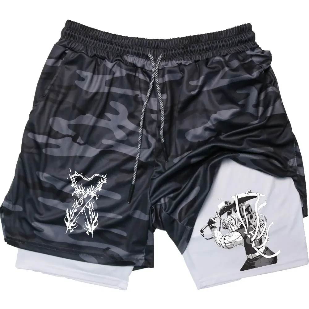 

Men's Performance Shorts Anime Devil Killer Gym Shorts Summer Sports Exercise Slow Running Wuzhai Tiangen Men's Shorts