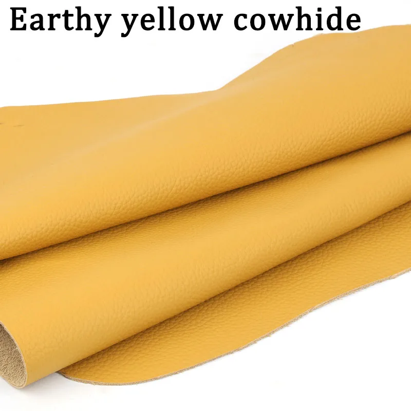 Material de cuero, patrón de lichi, amarillo terroso, capa superior, piel de vacuno, beige, cuero entero, asiento de sofá, asiento de cabecera, muebles