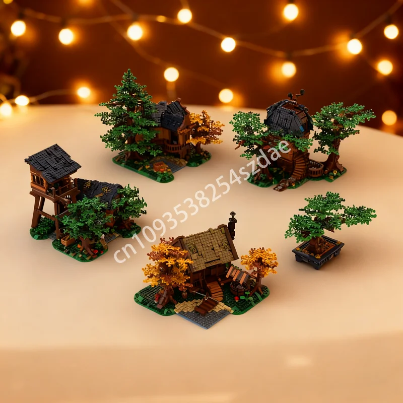 3037 قطعة MOC شجرة البيت الغابات حزمة الأفكار ونموذج اللبنات العمارة لتقوم بها بنفسك هدية الكريسماس فكرة إبداعية اللعب عيد ميلاد #1