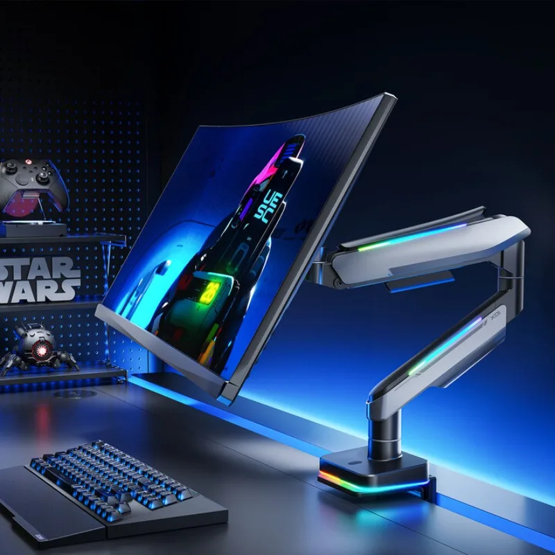 Monitor bracket Computer display bracket E-sports RGB robotic arm Desktop height increase frame