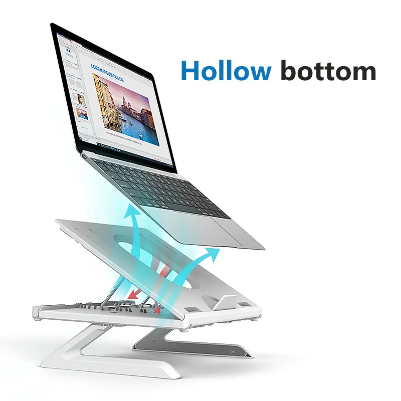 MacBook Pro hava dizüstü destek PC için Laptop standı taşınabilir Tablet iPad Xiaomi bilgisayar için standı telefon braketi dizüstü tutucu