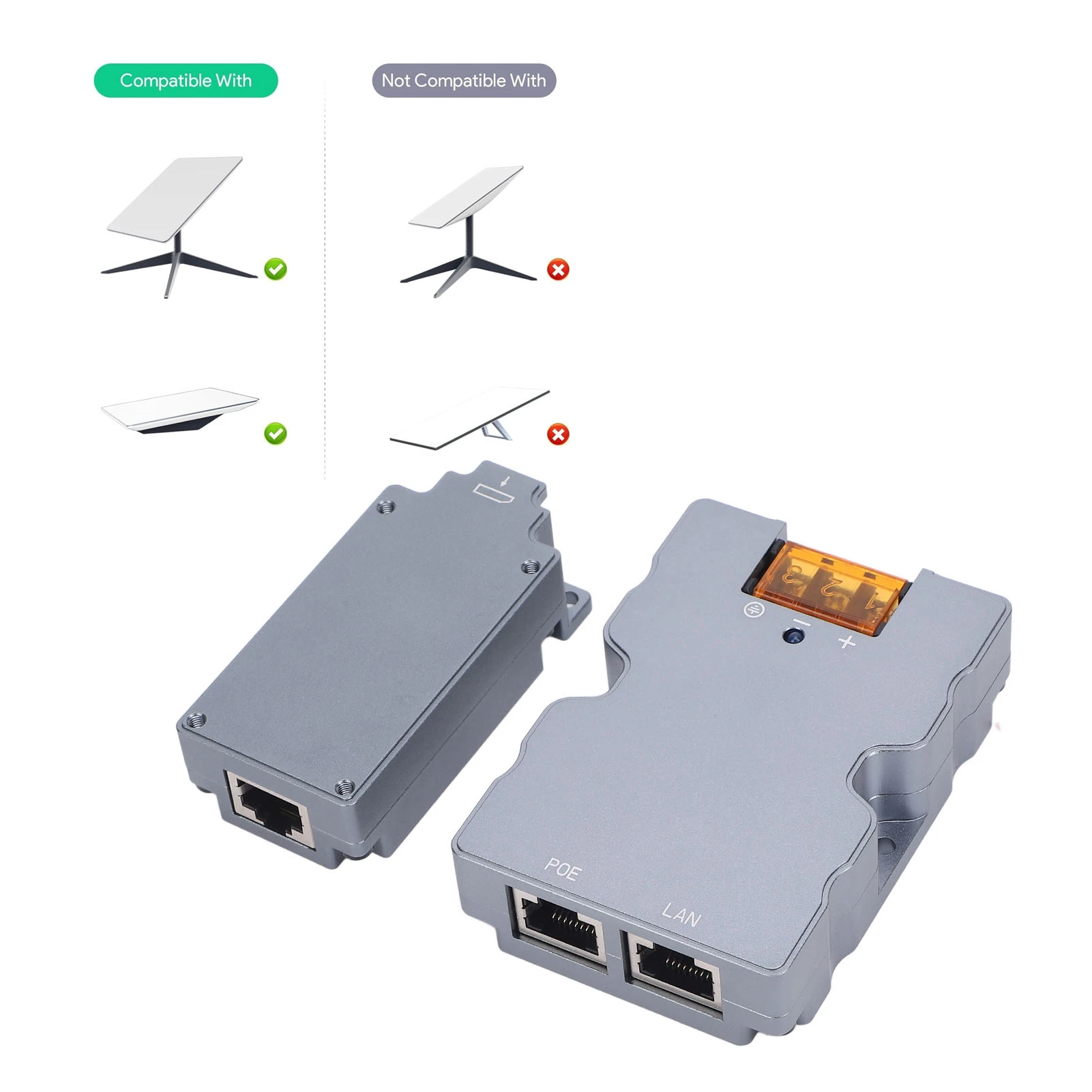 

Gigabit PoE Injector Set High Speed Connectivity Ethernet PoE Adapter Kit Overcurrent Guard Multifunctional Rugged for Travel