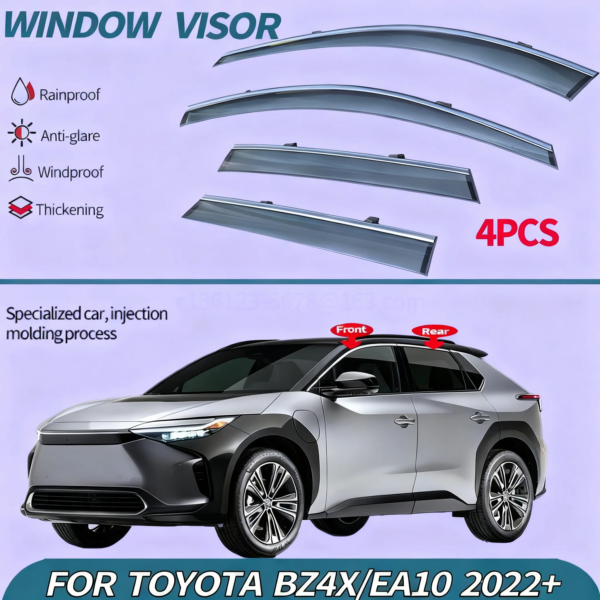 

Car Window Sunshade Curtain for Toyota BZ4X 2022-2023 Easy Installation Automotive Accessory