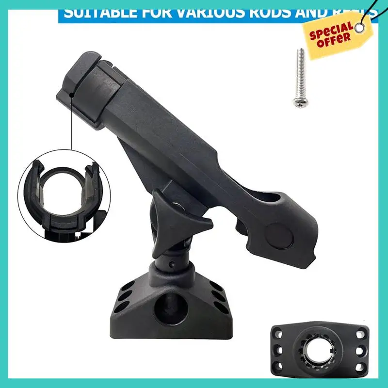 

-ABHW 2 Pack Fishing Rod Holders For Boat Adjustable Kayak Rod Holder Side Deck Mount Rod Holder Boat Fishing Pole Holder