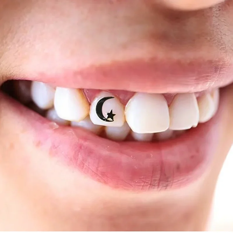 3 Buah/Boks Permata Gigi Gigi Perhiasan Berlian Kecantikan Dekorasi Kristal Ornamen Gigi Menawan Lucu Mode Permata Gigi dengan Kotak