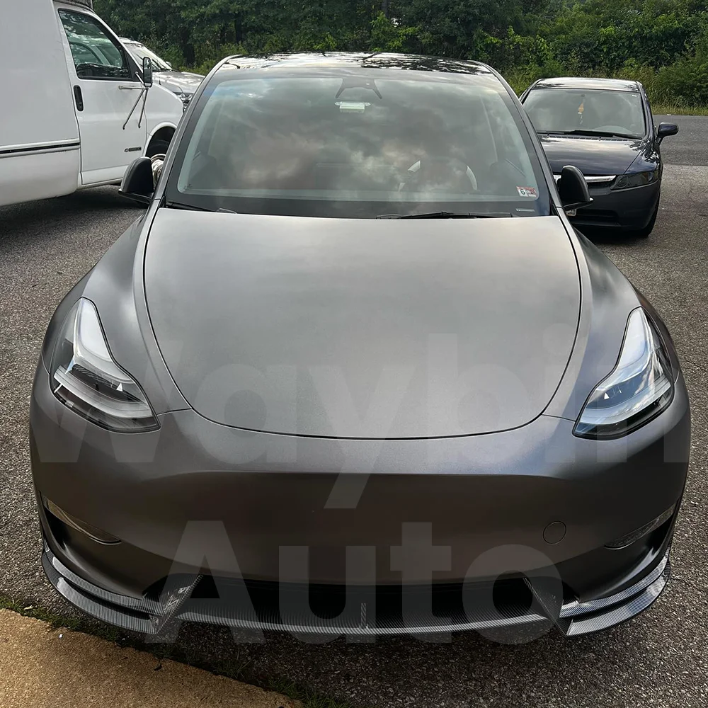 For Tesla Model Y 2020- 2023 Modely Body Kits Carbon Fiber Rear Diffuser Side Spillter Spoiler Bumper Lip Tesla 2023 2024 Tuning