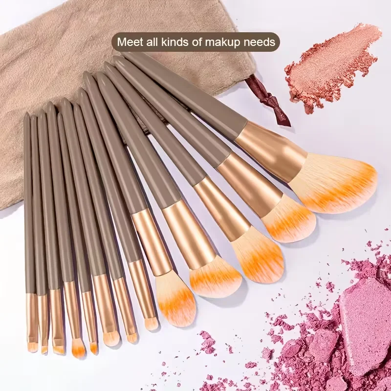 13pcs Professional Makeup Brush Set Soft Fur Beauty Eye Shadow Foundation Blush Cosmetic Brushes
