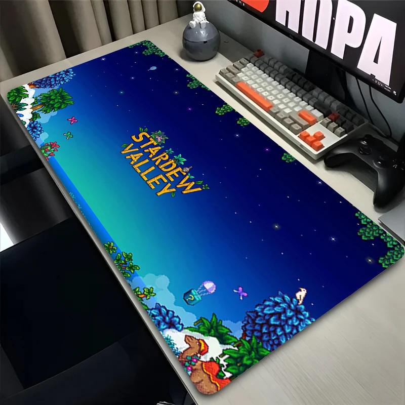 Gaming Mouse Pad Deskmat Stardew Valley Anime Pc Accessories Mousepad Xxl Mat 900x400 Gamer Large Desktop Extended Desk Carpet