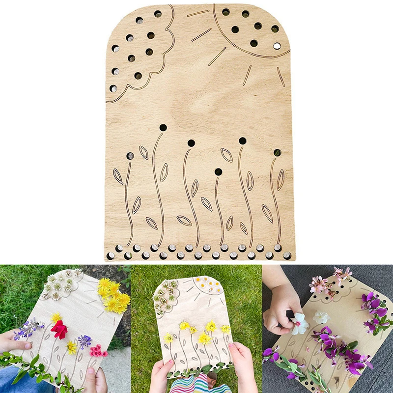 DIY Wooden Flower Arrangement Board Flower Stand Flower Leaf Collector Board Diy Plant Arrangement Display Home Decoration