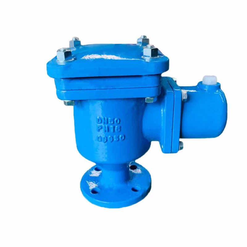 Double orifice vacuum break ductile iron flanged thread connect air release valve