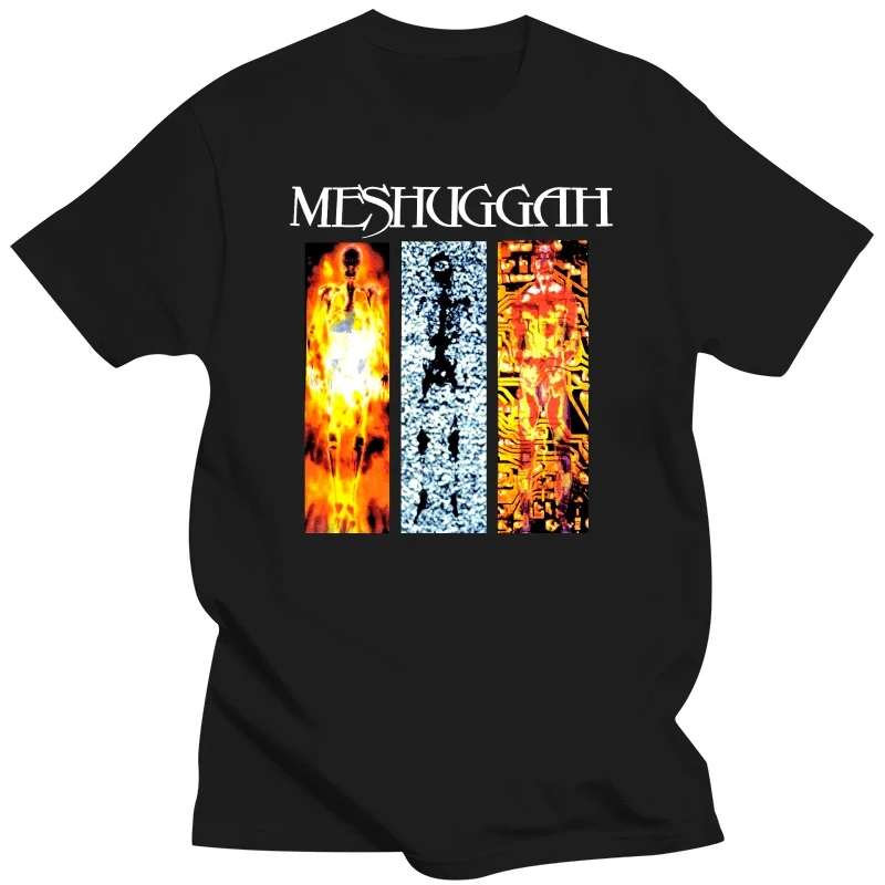 Meshuggah Men's Destroy Erase Improve T-shirt Black RockabiliaCool Tops Men'S Short