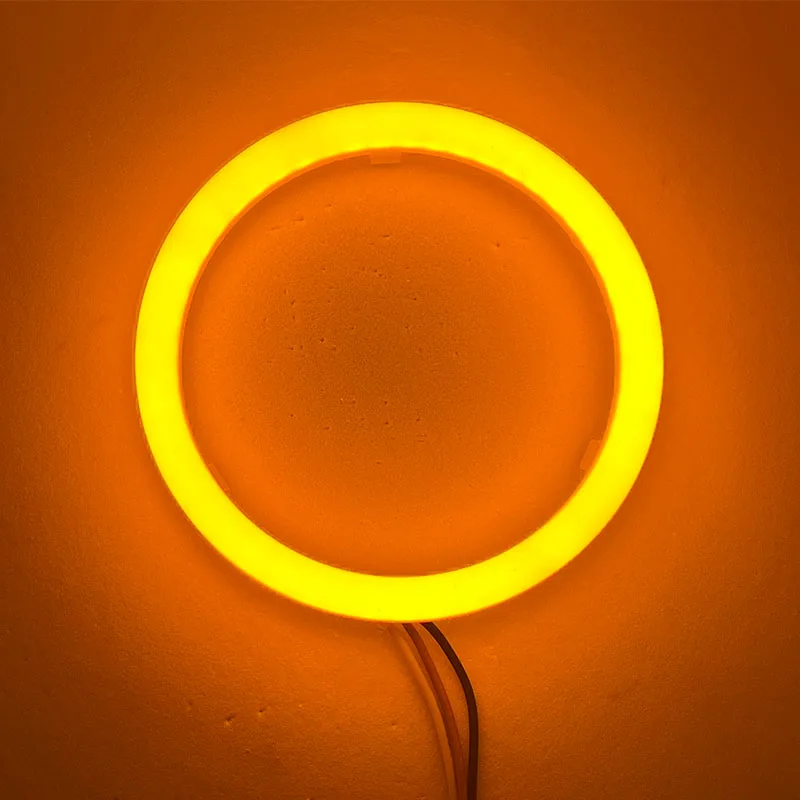2PCS LED Angel Eyes 60mm 70mm 80mm 90mm 95mm 100mm 110mm 120mm Halo Rings LED DRL Fog Light White Yellow Turn Signal Light