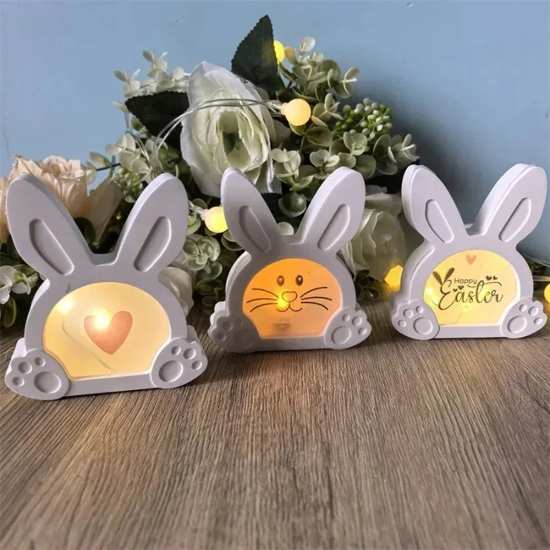 

2026 Latest Models DIY Rabbit Storage Box Silicone Molds for Easter Decorative Lamps Resin Craft Ornament Making Plaster Cement
