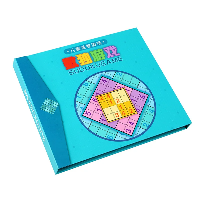 Livre de jeu Sudoku en bois magnétique pour enfants, apprentissage alth, jouets mathématiques, cadeau de puzzle, 4 en 1