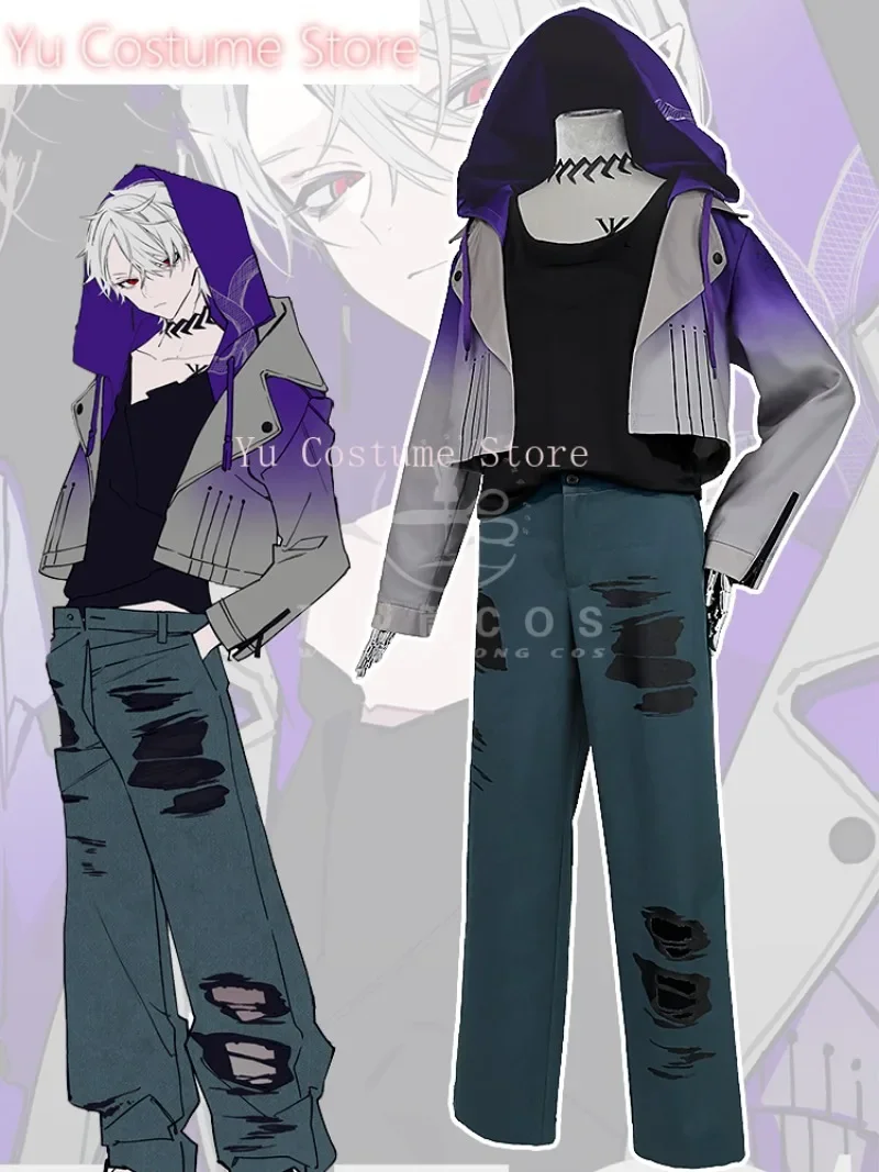 YuCostumeNijisanji Kuzuha Vtuber Kanakana Mufti تأثيري حلي كوس لعبة أنيمي زي حفلة الهالوين لعب دور الملابس الملابس